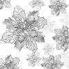 KAHEIGN 36 Pezzi Fiori di Poinsettia di Natale, Glitter D'argento Fiori Artificiali della Stella di Natale Addobbi per L'albero di Natale per Matrimonio Corona di Natale Festa a Casa Decoro (3 Taglia)