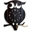 yufana Orologio da Parete Moderno Fai da te, Orologi da Parete 3D, Orologio da Parete Fai da te, Orologio da Muro Design Moderno, Adatto a Soggiorno, Camera da Letto, Gufo (Nero)