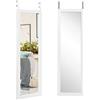 RELAX4LIFE Specchio Sospeso Rettangolare, Appendere alla Porta o alla Parete, Antideflagrante, a Figura Intera, per Ingresso, Bagno, Camera da Letto, 120x37x1,6 cm (Bianco)