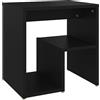 vidaXL Comodino Nero 40x30x40 cm in Legno Multistrato