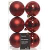 Decoris, 22052, Palline natalizie, infrangibili, miste lucide e opache, Rosso (Rot)