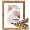 WANDStyle cornice foto legno 21x30 cm, cornici A4 da parete, cornice vintage 30x21 cm, portafoto da parete A4, cornici foto oro per appendere, Photo Frame H450 - Made in Germany