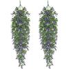 MIPIACE 2 Pcs Pianta Artificiale Sospesa 70CM Viola Pianta Finta Cadente Piante Pendenti Artificiali Fiori Artificiali Cadenti da Interno per casa, giardino, balcone, ufficio