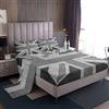 Homemissing Set di lenzuola con bandiera del Regno Unito grigio, lenzuolo con angoli per bambini e adulti, motivo geometrico ultra morbido, per letto matrimoniale, 4 pezzi