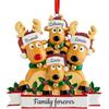 FENGHUO 2024 Ornamenti natalizie personalizzate,Cervo di Natale in resina da appendere,Ornamenti natalizi personalizzabili con 2/3/4/5/6/7/8 nomi,Decorare l'albero di Natale,Decorazioni natalizie