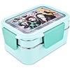 Roffatide Anime Demon Slayer All-in-One Bento Scatole Kamado Tanjirou Nezuko Agatsuma Zenitsu Hashibira Inosuke Lunch Box Contenitori per Cibo Frutta Snack