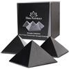Heka Naturals Piramide di Shungite Levigata Pietra Nera Set di 3 | 8 cm - Decorazioni Casa Shungite Pietre Naturali Prodotti - Pietre Chakra Cristalli Curativi Piramide Meditazione