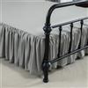 ACESOME ㅤ ACESOME - Gonna da letto da avvolgere, volant da letto, lenzuolo con balze da 35 cm, in fibra sintetica + fodera in microfiber spazzolato, con balze e piattaforma, gonna da letto cadente (grigio, 200