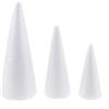 F Fityle Confezione di 3 Coni in Polistirolo 15cm 20cm 25cm Gioielli Fai Natale Compleanno Festa Casa Decorazione Bianco