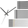 PATIKIL Kit Ricambio Lancette Dell'Orologio, 8 Set Lancette Ricambio Meccanismo Dell'Orologio in Alluminio, Parti Ricambio Orologio da Parete, Riparazione Fai da Te, Nero, A06