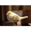 TALKLEK - Figurina in legno di cacatua in basswood intagliata a mano - Marrone - Classica - Decorativa - Per interni, da collezione