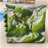 PETTI Artigiani Italiani - Cuscini Sedie Cucina Set da 6, Effetto Marmo Verde 40x40 cm, Coprisedie Quadrati per Sala da Pranzo in Microfibra con Stampa Digitale e Laccetti, 100% Made in Italy
