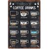 SUPERDANT Menu Del Caffè Insegne In Metallo Tipi Vintage di Cartello di Latta Art Rustic Poster Decorazioni Murali Arte per Caffè Bar Cucina Di Casa 30x20cm