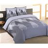 Vision - Parure da letto in flanella, motivo: foresta, copripiumino 240 x 220 cm + 2 federe coordinate 65 x 65 cm, 100% flanella di cotone
