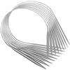 Coopay Ferri circolari da maglia circolari, 60 cm, in acciaio inox, set di 9 ferri da maglia circolari, in metallo, 2,0/2,5/3,0/3,5/4,0/4,5/5,0/5,5/6,0 mm, ferri circolari da maglia 60 cm per maglioni