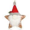 COM-FOUR® Appendino natalizio per la decorazione natalizia, appendiabiti per albero di Natale come elemento decorativo invernale, figura decorativa (1 pezzo - stella 23cm + Babbo Natale)