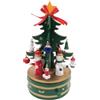 Glac Store Carillon Giostrina Albero di Natale Baule in Legno Musica Natalizia Senza Batterie Accessori Decorativi Natale - Regalo per Bambini ed Adulti (Alberello 22 cm Verde)