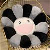 Zinsale Carino Cuscino da pavimento floreale Decorativi Cuscino Fiore Indie Room Decor Girls Peluche farcito per bambini Lettura Guardare la TV Camera da letto (Nero Grigio, 40CM)