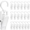 QWORK® 20 Pezzi Appendini con Oinze Anti Scivolo, 10.5cm, Grucce in Plastica per Viaggi, Armadio, Pantaloni, Scarpe, Asciugamano