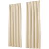 heimtexland®, 1 coppia di tende oscuranti termiche, con nastro per arricciare la tenda, modello 139, Poliestere, crema, AxL 245 x 135 cm