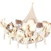 XIZAO Amaca giocattolo di peluche a rete portaoggetti macramè Boho supporto per giocattoli in peluche nursery organizer da appendere per camera da letto
