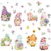CRASPIRE 8 Foglio di Adesivi per Finestre con Gnomi e Fiori, Autoadesivi Impermeabili, Decorazioni per Pareti, per Camera da Letto, Soggiorno, Finestre, Scale, Vetrine, Decorazioni per La Casa