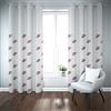 HOME ZEN HOUSEHOLD LINEN tendone art alina 135x280cm in poliestere con coppia di cuori ricamati colorati semi trasparente con 6 occhielli in ferro per arredamenti interni per salotto cameretta cucina dis cuoricino rosso