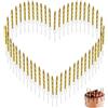 Eiaigky 50 Pezzi Candeline Compleanno Decorative Metalliche, Candele Torta Compleanno Sottili con Supporti, Ideali per Anniversari, Nozze, Feste, e Decorazioni Eleganti di Torte e Dolci (Golden)