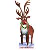 Star Cutouts SC90 - Sagoma in cartone a grandezza naturale, decorazione natalizia a grandezza naturale, la renna dal naso rosso, perfetta per grotte e vetrine festive, compresi i negozi, altezza 183