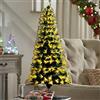 Bakaji Albero di Natale Luminoso Altezza 90 cm con 95 Luci Bianco Caldo Decorazioni Natalizie da Esterno e Interno Addobbi Natalizi Design Moderno Elegante Base a Croce