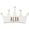 LolaPix Targhetta Personalizzata per Porta. Regali di Legno Personalizzati. Segnaletica in Legno Adesiva per la Camera del Bambino. Placca della Corona Personalizzata