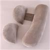 GKXLH Cuscino per gravidanza, cuscino per gravidanza, supporto per schiena, fianchi, gambe, morbido, per donne incinte, rimovibile e regolabile, doppio cuneo con fodera (velluto kaki, L)