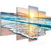 Runa Art Tramonto Spiaggia Murali Tela Non Tessuta 5 Pezzi Mare Beige Blu Camera Da Letto Corridoio 023753a