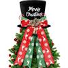 KAHEIGN Punte per Albero di Natale, 25CM Grande Nero Puntale per Albero di Natale Cappello a Cilindro con Pigne e Fiocco di Neve Alce per Casa Natale Inverno Festa Decorazione Desktop Ornamenti