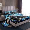 Loussiesd Set di lenzuola per gatti Galaxy Cartoon Cat Set di lenzuola per gattini con tasca profonda lenzuolo con angoli per ragazzi ragazze e bambini gatto animale camera da letto Decor Kawaii Set di bianche