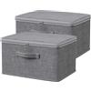 XUQEAYWD 2 scatole portaoggetti in tessuto, 40 x 30 x 21 cm, organizer per armadio, cesto, organizer per la casa, i vestiti