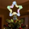LETTERASHQP Puntale per albero di Natale a forma di stella LED con punta illuminata, colorato