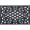 Nicoman Zerbino Ecologico, Antiscivolo, Resistente, in Gomma, per Esterni, Ingresso, Giardino, Garage, Anti-affaticamento, drenaggio, (Grigio, Piccolo, 61 x 41 cm)