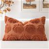Artscope 1 Pezzi Halloween Federe in Lana Corta Velluto Copricuscini Morbido Decorativo autunnale Fodere per Cuscino Lusso Stile per Divano Camera da Letto Zucca Arancione Scuro 40x60 cm