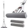 Guangyu Mioke Scopa Spugna Mop PVA, Mocio Lavavetri Snodabile,Spazzolone lavapavimenti Super Assorbente, Manico Telescopic,+ 1 Extra Mop Head (Size:33cm)