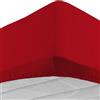 Corredocasa Lenzuolo 100% Cotone sotto con Angoli Elasticizzato Disponibile in Diverse Colorazioni e Misure Materasso di Altezza 25 cm (Rosso, Matrimoniale 180x200)