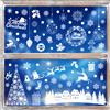 Calkkrer Adesivi da Finestra Natalizi Autoadesivi, Fiocchi di Neve Adesivi da Finestra Bianchi Riutilizzabili, Decorazioni per Finestre in PVC Invernali Decorazioni Natal