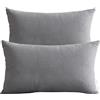 Miecoae Coppia di Federe Cotone, Set di 2 Tessuti per Cuscino Letto, Chiusura a Busta, Tinta Unita, Misura Standard 50x70 60x80 CM Copricuscino Divano(O11,80x60cm Set of 2)
