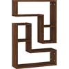 vidaXL Mensole Parete 2pz Rovere Marrone 50x15x50 cm Legno Multistrato, mensola da Parete, mensola pensile, scaffale, mensola espositiva da Parete