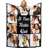 Lovpippi Coperta Personalizzata con Foto, Personalizzata Idee Regalo Festa Della Mamma, Plaid Personalizzato con Foto Idee Regalo di compleanno Personalizzato per donna, mamma, nonna, uomo, papa, nonno