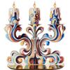 LINEE Recanati - CANDY POP Centrotavola Scultura Soprammobile a Forma di Candelabro Decorativo in PMMA - Oggetto d'Arredo Pop Digitale per Casa e Ufficio - 30×10×25 cm circa - Made in Italy(DUE)