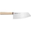 Sanelli Ambrogio Ambrogio Sanelli, Coltello da Cucina Professionale Hexagon, Coltello Orientale con Lama 18 cm in Acciaio Inox all'Azoto e Manico Esagonale, Coltelli Professionali in Stile Giapponese, Made in Italy