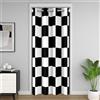 Loussiesd Tenda a Quadri per Porta 132x203cm Tenda da Ingresso con Stampa a Scacchiera Nero Bianco Arte Moderna