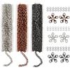 TOAOB THE ONE AND ONLY BABY TOAOB 15M Catene per Collane Fai Da Te Nero Rosso Antico Bianco K 3x2mm | Catenella con Anellini e Chiusure a Moschetton per Bigiotteria, per Bracciali Creazione di Gioielli