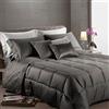 Caleffi 26832 Raso di Cotone Trapunta per Matrimoniale Letto, Antracite (9119)